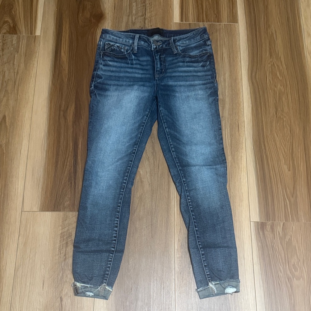 Buckle Dark Blue Women's Skinny Jeans